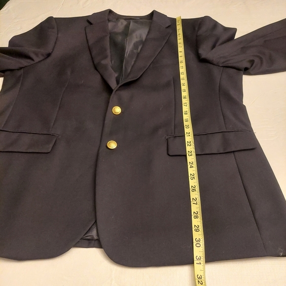 Giorgio Fiorelli Navy Blue Super Fine Sports Coat 2 Button Jacket Size 46 R - Picture 13 of 14